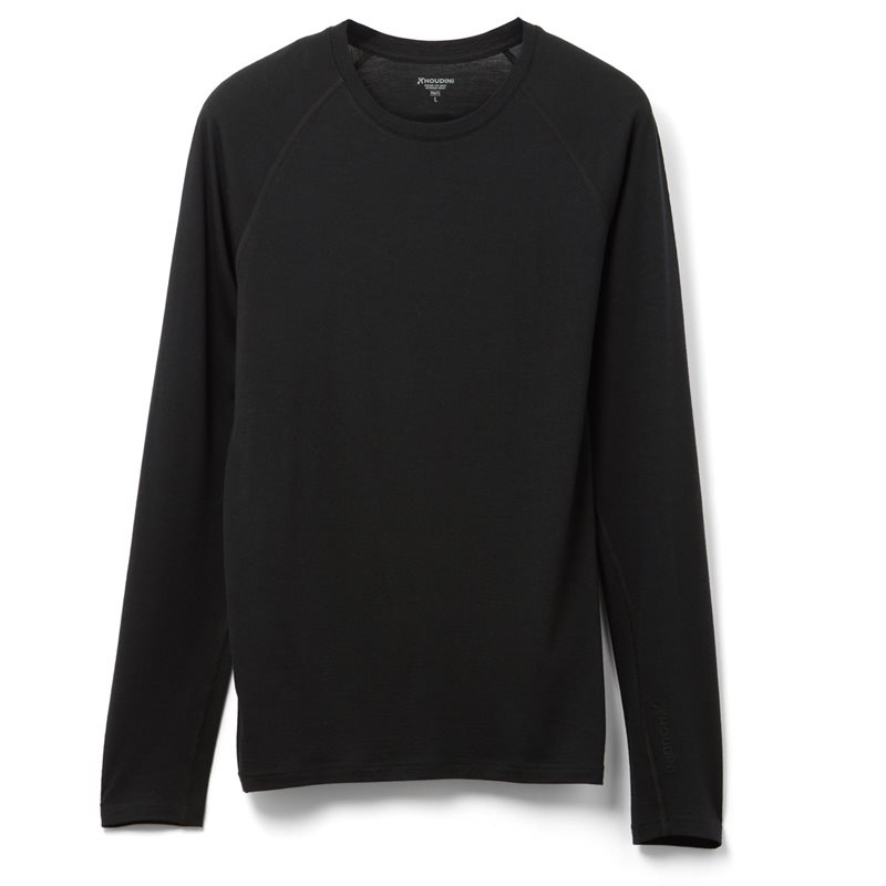 Houdini M's Puremerino Crew True Black - S