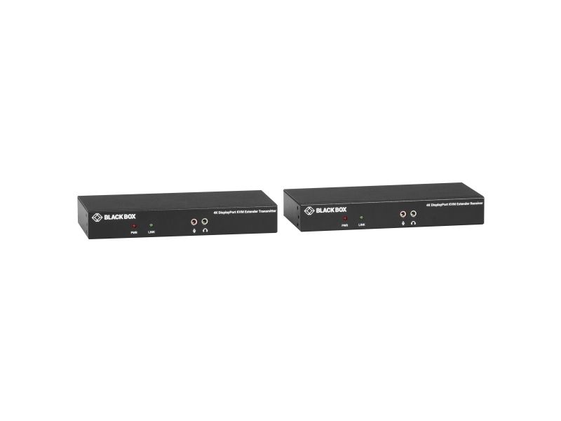 Black Box KVXLCDPF-100 KVM-förlängare via fiber 4K DisplayPort för en skärm