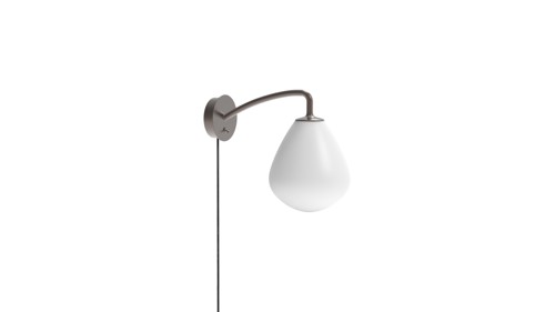 Specktrum - Eleanor Wall Lamp - White Opal Glass, Brown Metal, bild 3