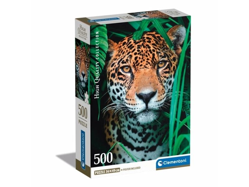 Clementoni High Quality Collection Jaguar in the Jungle, 500 styck, Djur, 18 År