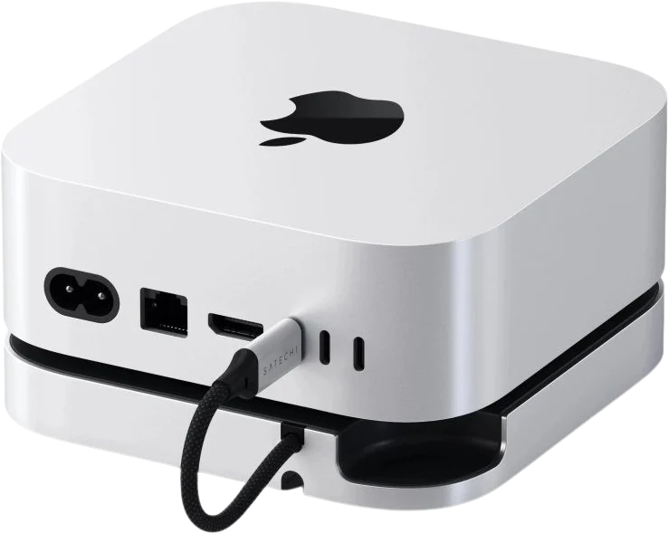 Satechi Mac Mini M4 Stand & Hub med M.2 NVMe