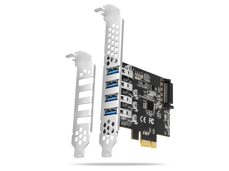 AXAGON SuperSpeed 4 × USB-A 5 Gbps externa portar PCIe-kort