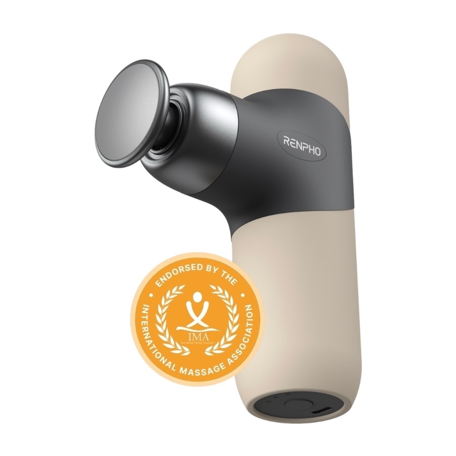 RENPHO PEU-R-WMG10-GY Mini termisk massagepistol, grå