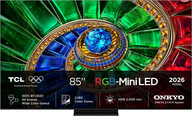 TCL 85" RM7L 4K RGB-Mini LED TV (2026)