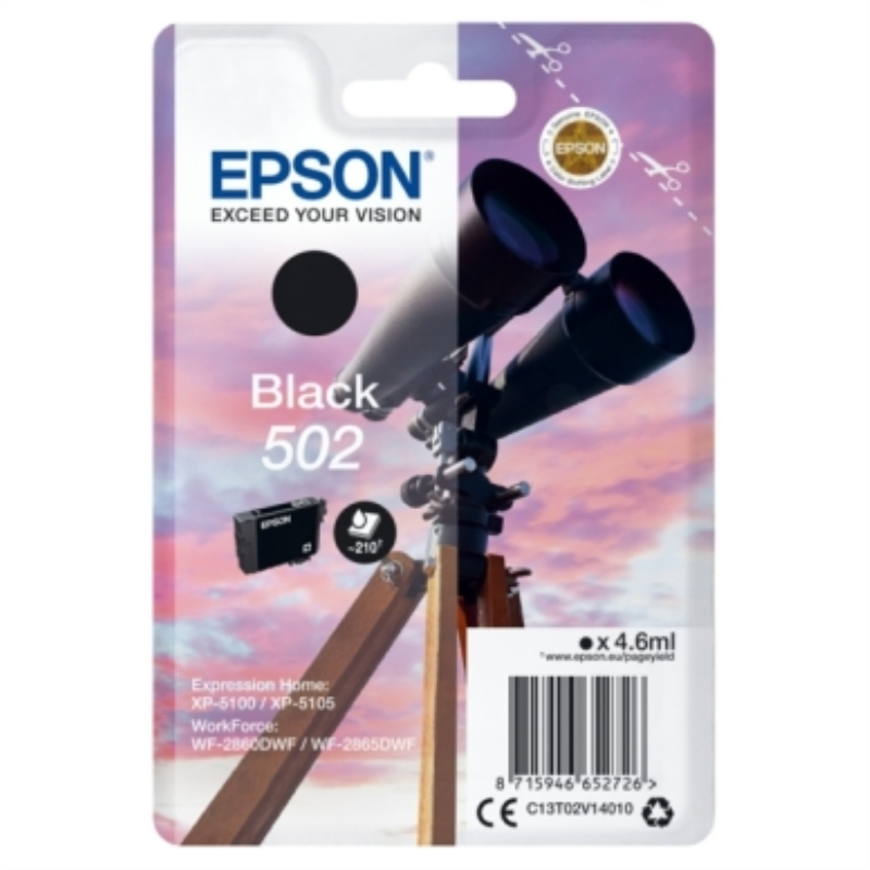 Epson Singlepack, black 502 bläckpatron