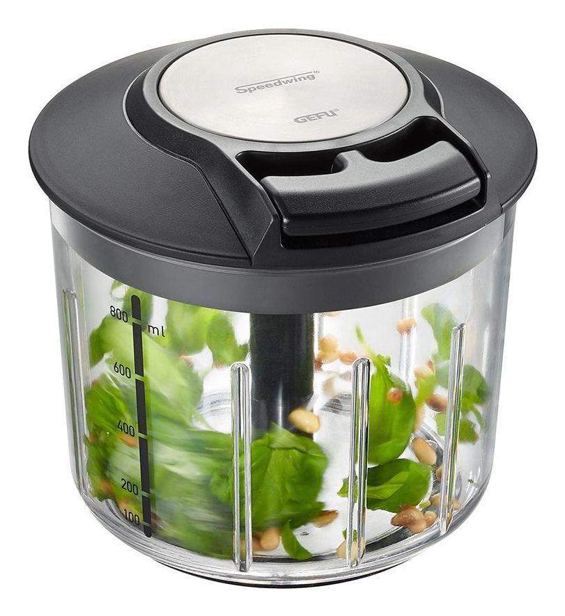 GEFU 13600, Svart, Silver, Transparent, Plast, Rostfritt stål, Stål, 0,8 l, 139 mm, 13,4 cm