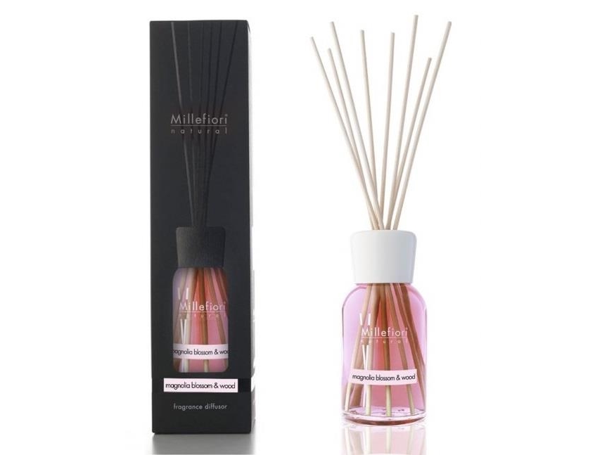 Millefiori Milano Glasdiffusor Natura l Magnolia blommor och trä 100 ml