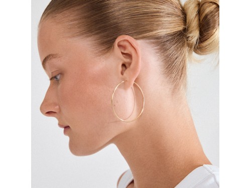 PILGRIM - SANNE Large Hoop Earrings - Gold-Plated - 45 mm, bild 2