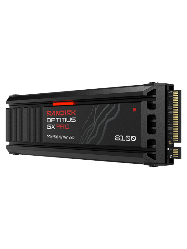 SANDISK Optimus GX PRO 8100 SSD - 4TB - M.2 2280 - PCIe 5.0 - Med värmespridare