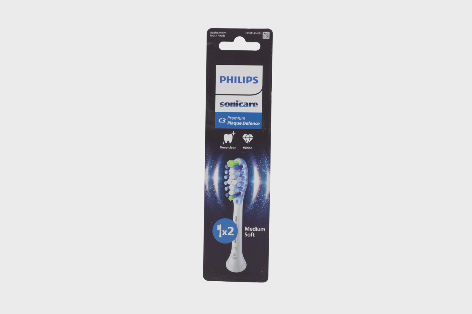 Philips Borsthuvuden Sonicare C3 Premium Plaque Defence HX9042 - replacement brushhead - white