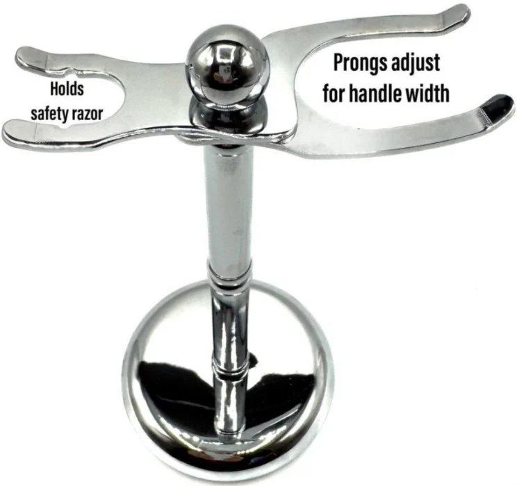 Parker Shaving Parker Chrome Adjustable Brush & Razor Stand