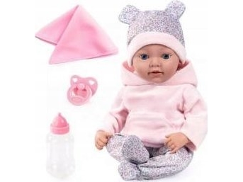 BAYER Reborn-docka 38 cm + tillbehör 93827AD 18675