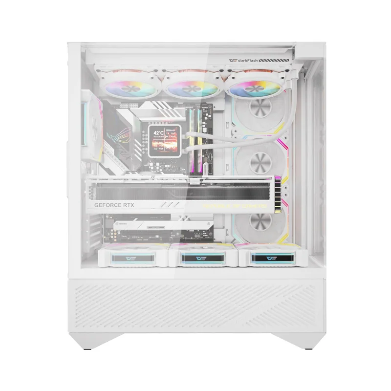 Darkflash DS900WS ATX Computer Case - Chassi - Vit, bild 3