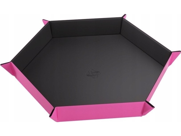Gamegenic - Magnetic Dice Tray Hexagonal: Black / Pink
