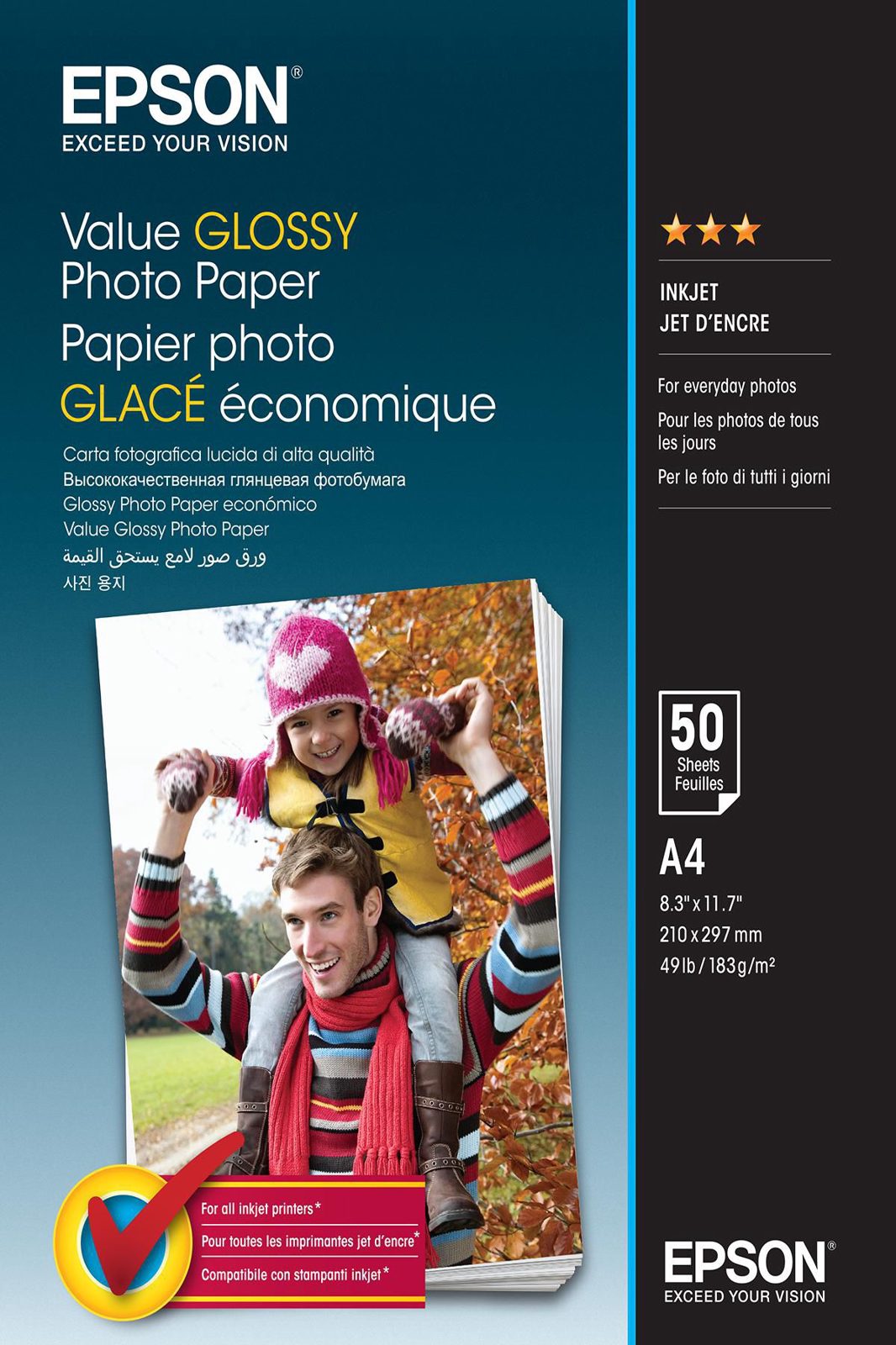 Epson Value Glossy Photo Paper A4, 183g/m2, 50 ark, bild 4