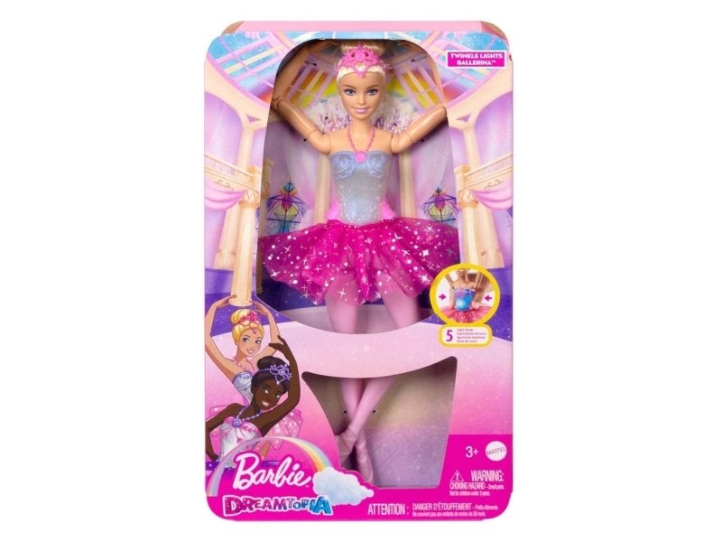 Barbie Dreamtopia Twinkle Lights HLC25 balettdocka med ljus, blond