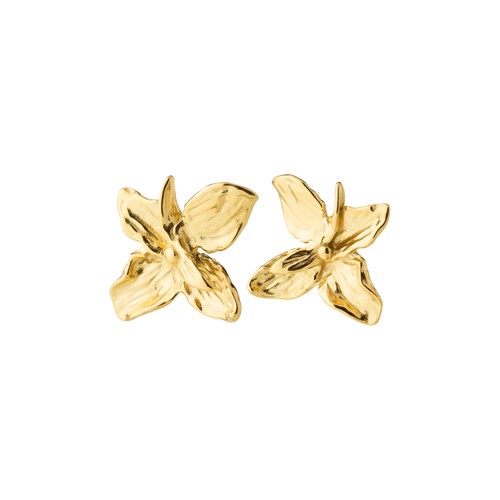 PILGRIM - TRACE Flower Earrings - Gold-Plated - 30 mm