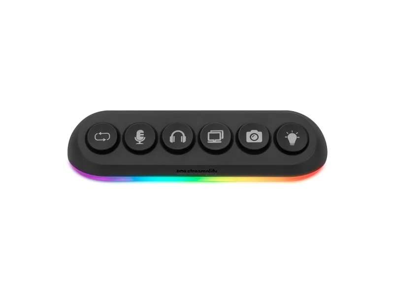Streamplify HUB DECK 5, RGB 5-Port USB Hubb, 12V - Svart