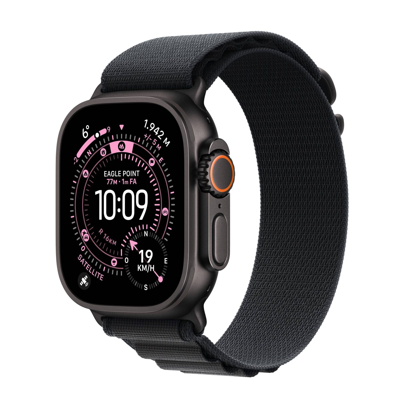 Apple Watch Ultra 3 GPS + Cell 49 mm svart titan, svart bergsloop - L, bild 4