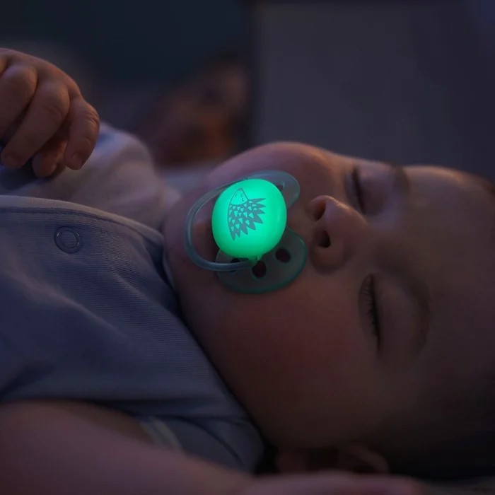 Philips Avent Ultra Soft nattnapp, 6-18 månader, lyser i mörkret, 2 st Grå/Gul, bild 3