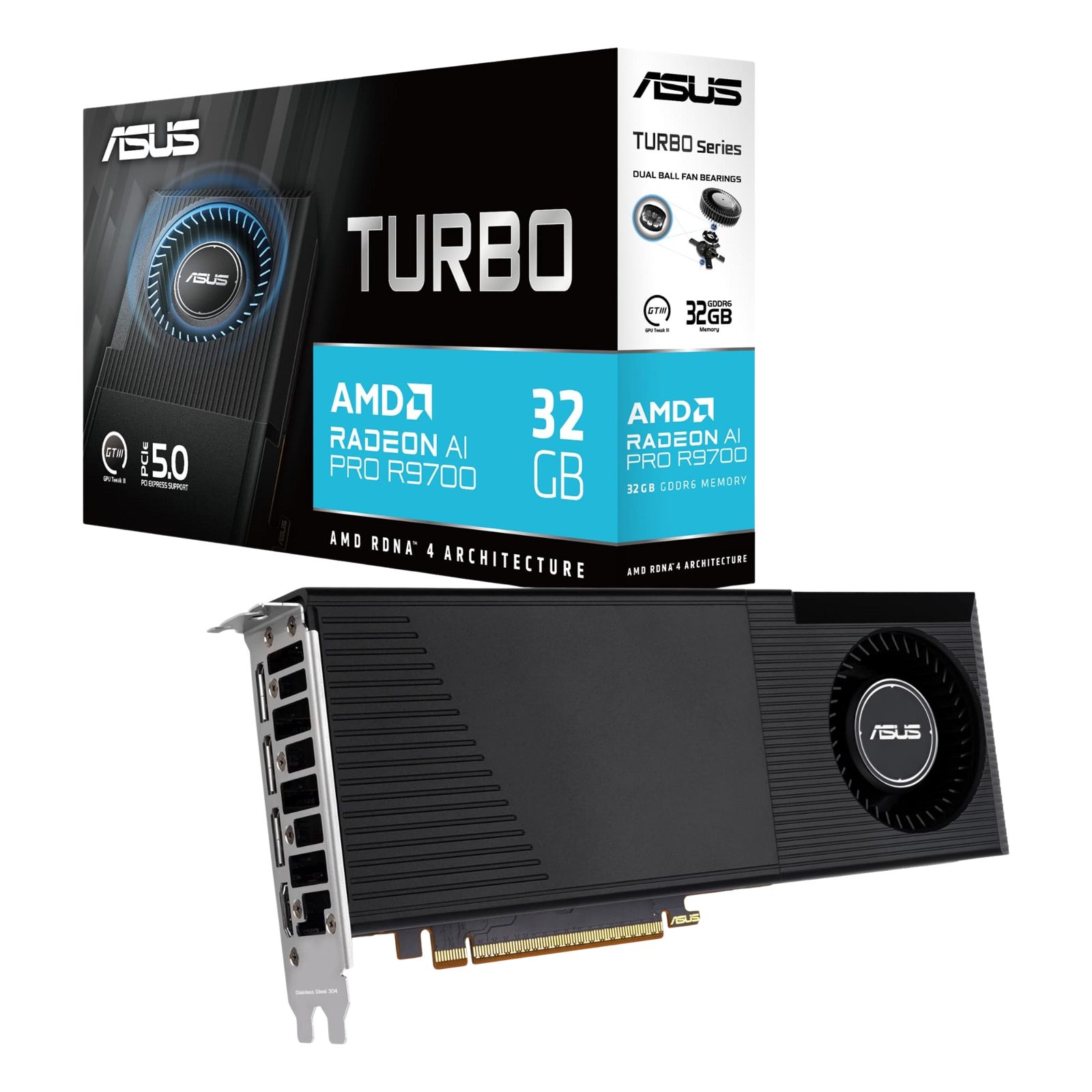 ASUS Radeon AI Pro R9700 32GB Turbo