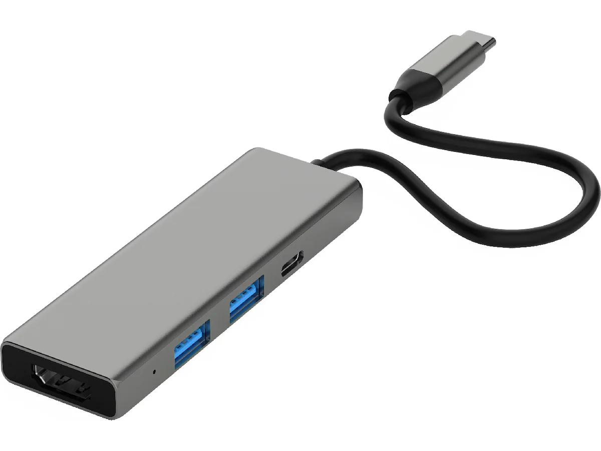 Andersson USB-C Hub 1xUSB-C PD100W / 2xUSB-A / 1xHDMI - Grå