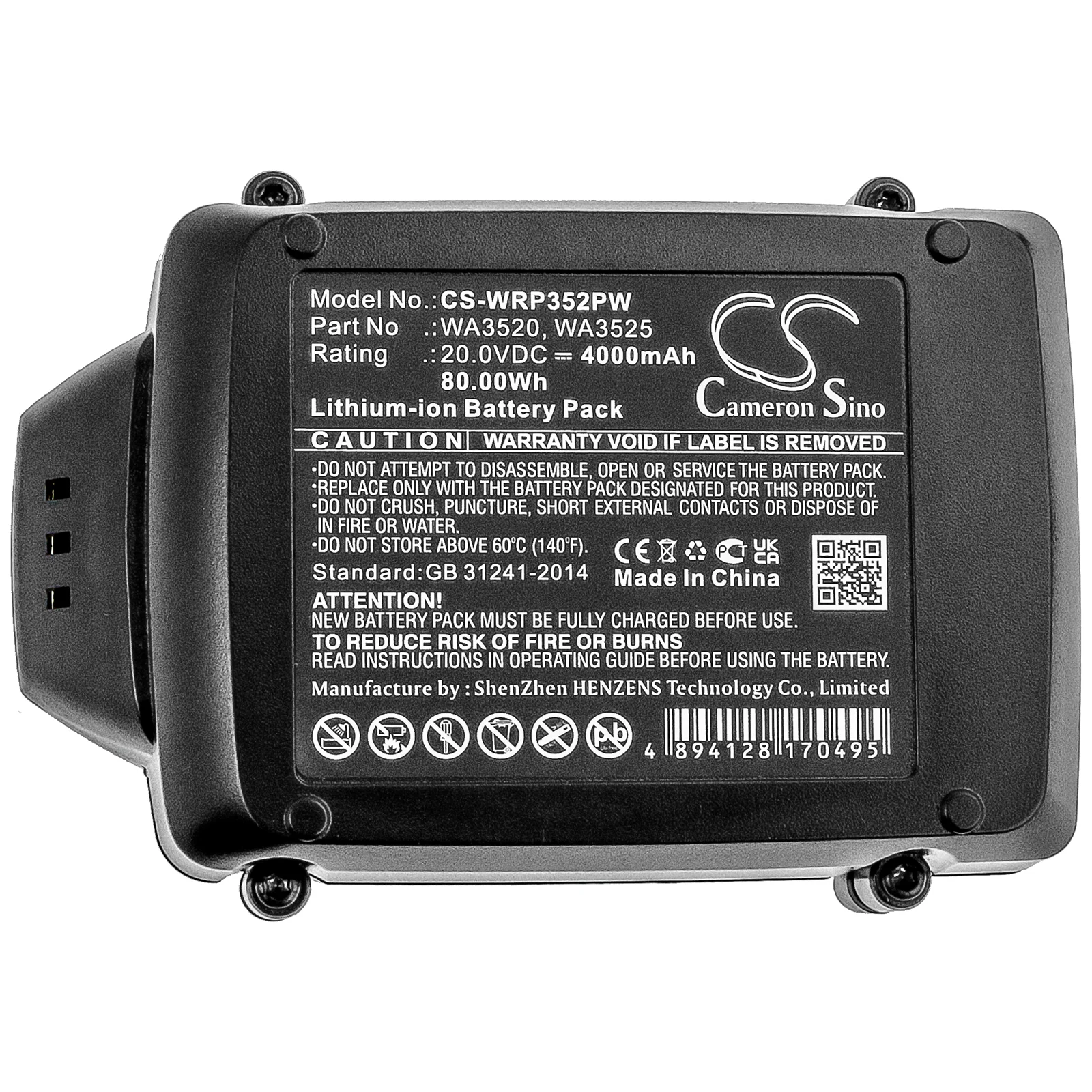 Batteri till Elverktyg för Worx 20V PowerShare, WG545, WG151 m.fl., bild 5