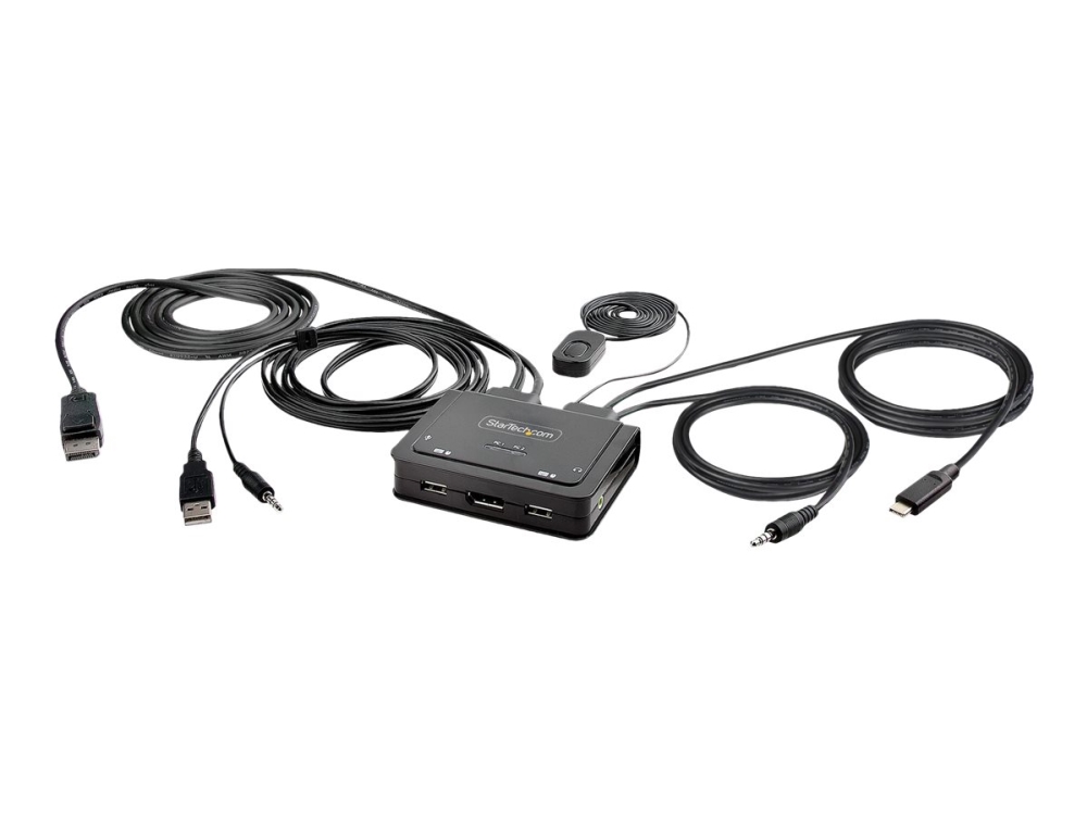 StarTech.com C2-D46-UAC-CBL-KVM 2-portars KVM-switch 4K 60 Hz USB-C/DisplayPort