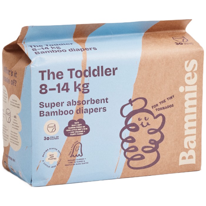 Bammies byxblöjor 8-14kg, 30 st