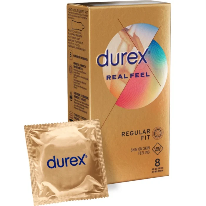 Durex Real Feel Kondom, 8 st
