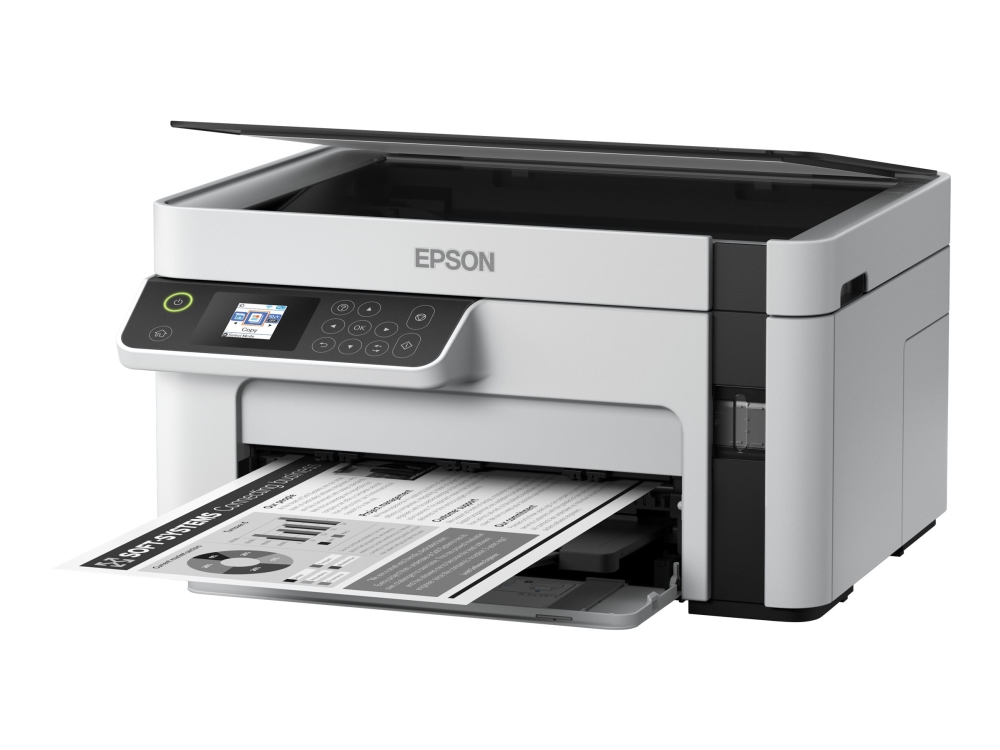 Epson EcoTank M2120 multifunktionsskrivare bläckstråle svartvit Wi-Fi, vit