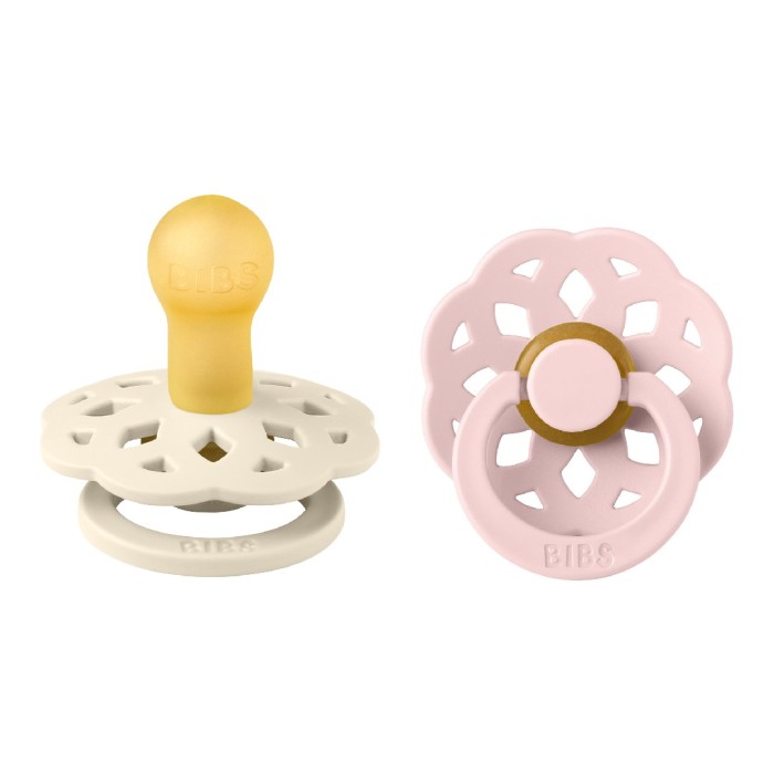 BIBS Pacifier Boheme Latex Ivory/Blossom Size 1 2 st