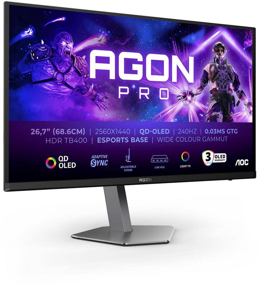AOC AG276QZD2 27'' QHD/OLED/240Hz/0,03ms bildskärm gaming, bild 4