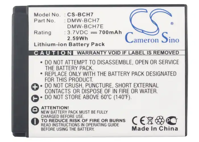 Batteri till Kamera för Panasonic Lumix DMC-FP1, Lumix DMC-FP1A, Lumix DMC-FP1D m.fl., bild 5
