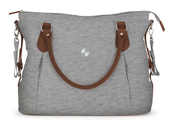 Crescent skötväska Exclusive, grey melange/ljusbrun
