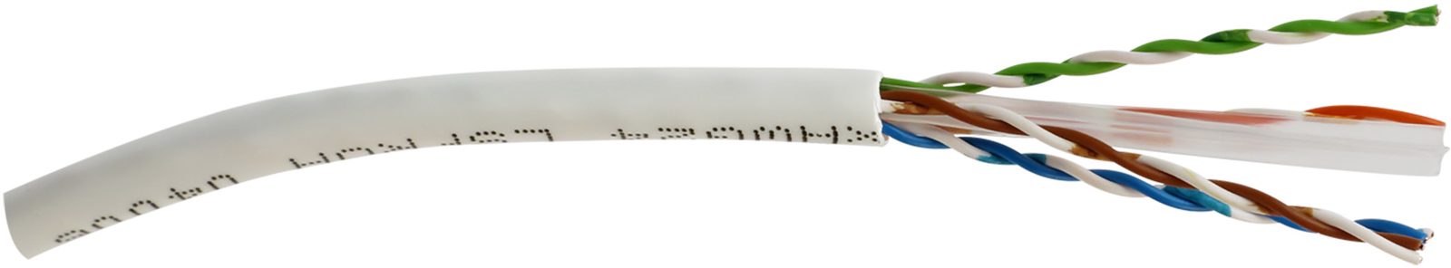 TP-kabel UTP, Cat.6, vit, (löpmeter), bild 2