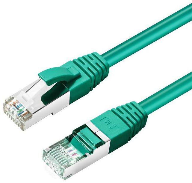 MicroConnect CAT6A S/FTP Nätverkskabel - 1m - Grön