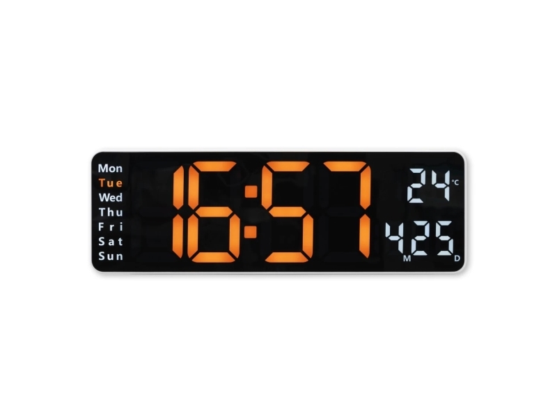 Hama Santa Cruz, Vägg/bord, Digital klocka, Rektangel, Svart, 0 - 50 ° C, Plast