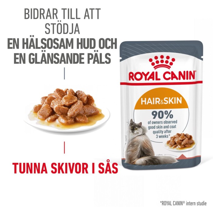 Royal Canin Hair & Skin Care Gravy Adult Våtfoder för katt 12x85 g