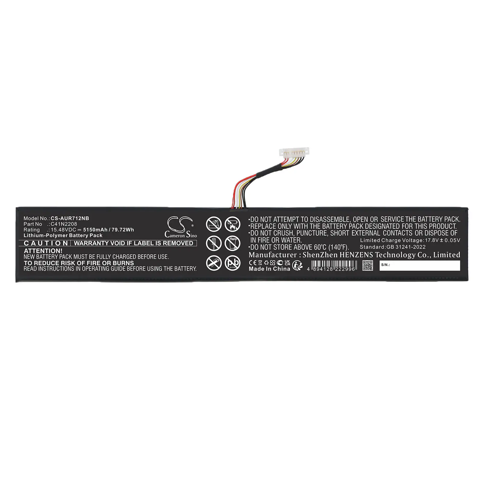 Batteri till Notebook, Bärbar dator för Asus RC71L-NH001W, RC71L-NH002W, RC71L-NH019W m.fl., bild 4