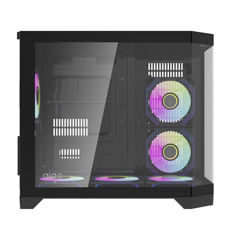 Darkflash FT418 computer case + 6 aRGB fans (black) - Chassi - Minitower - Svart, bild 4