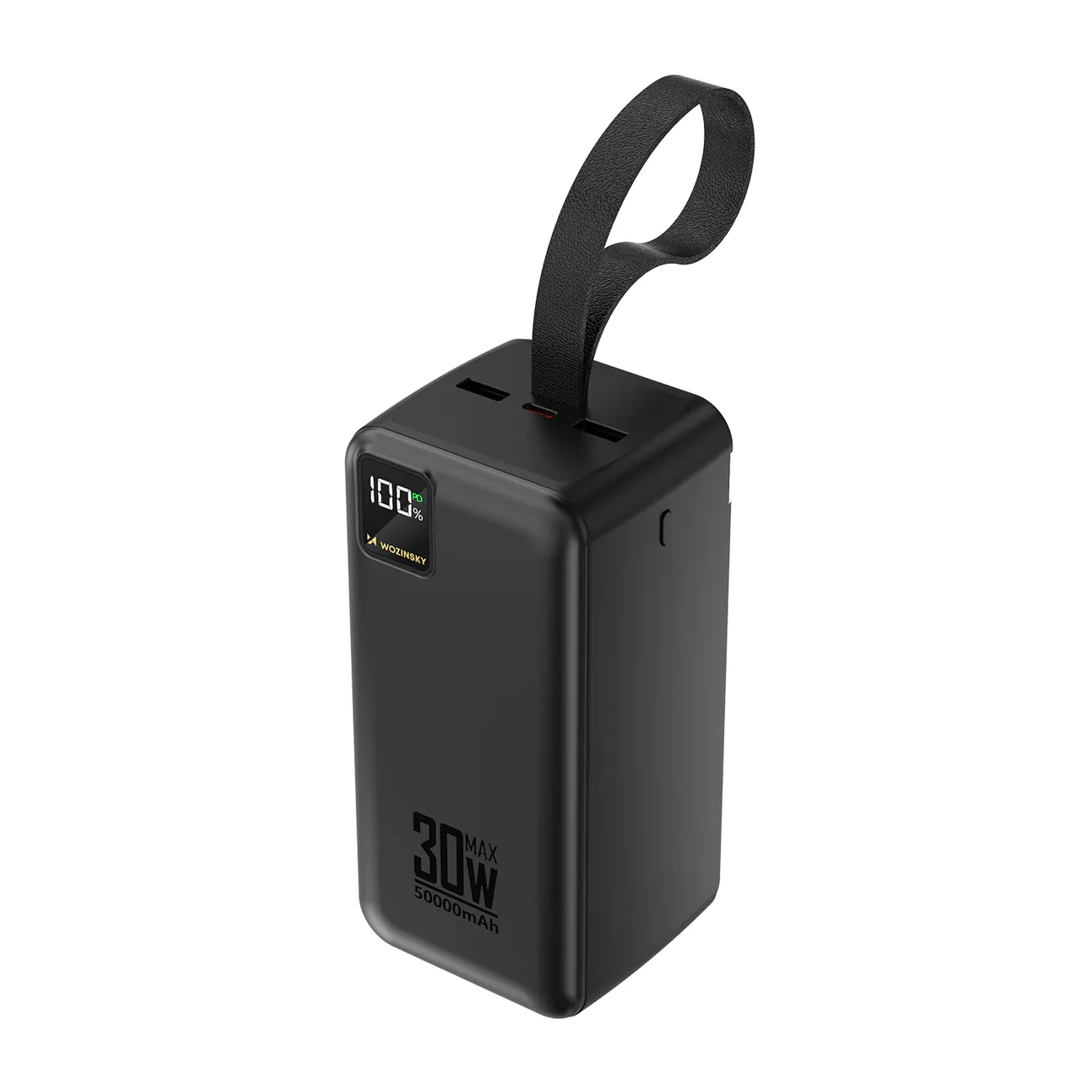 Powerbank Wozinsky W8-B 50 000 mAh, 30 W, 2 x USB-A, 2 x USB-C och USB-micro med ficklampa – svart, bild 3