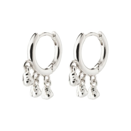 PILGRIM - HALLIE hoop earrings - Silver Plated - 18 mm