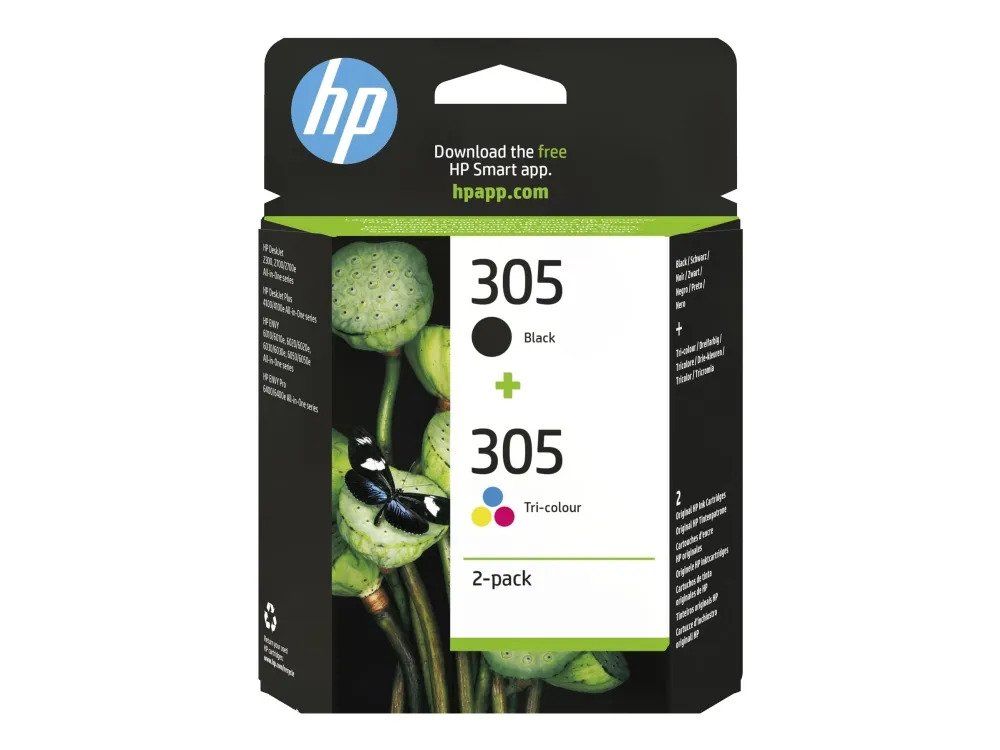 HP 305 trefärg/svart bläck combo