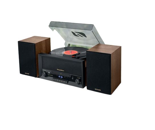Muse MT-120MB stereoanläggning med skivspelare, CD, USB och AUX-ingång