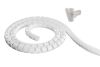 Kabelslukare Deltaco i nylon, 25mm diameter, 10m, inkl. verktyg - Vit