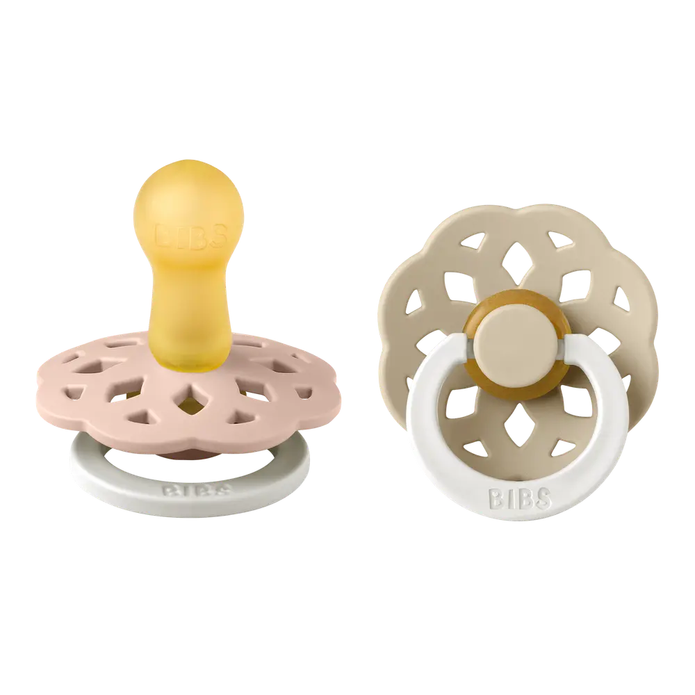 BIBS Pacifier Boheme Latex stl2 Blush GLOW/Vanilla GLOW, 2 st, bild 3