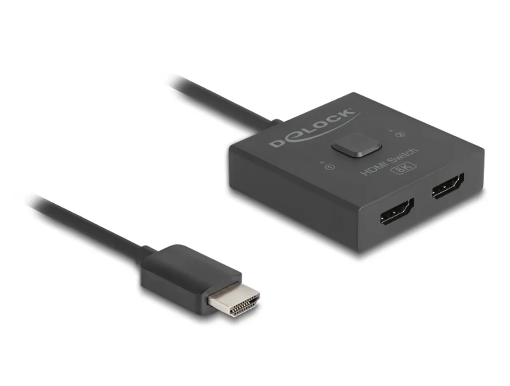 Delock HDMI Switch 2-till-1 bidirectional 8K – Svart