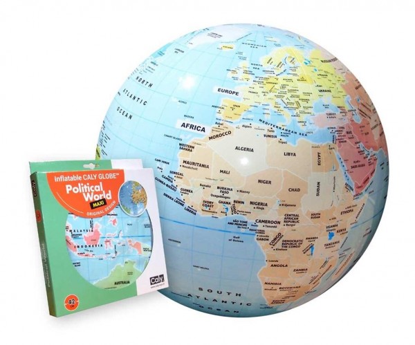MG CALY Uppblåsbar globboll The World, 42 cm