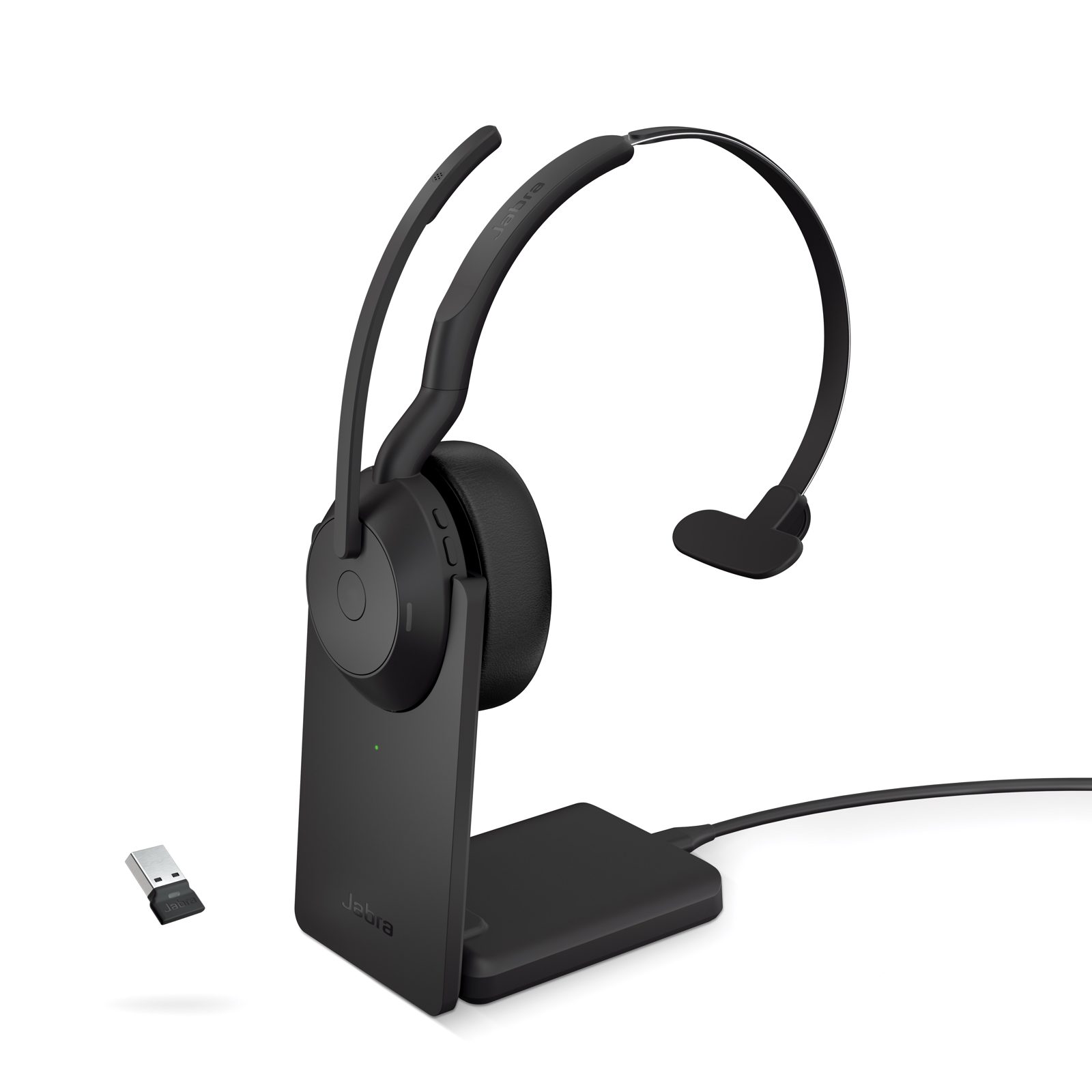 Jabra Evolve2 55 Link380a MS Mono headset, svart, bild 2